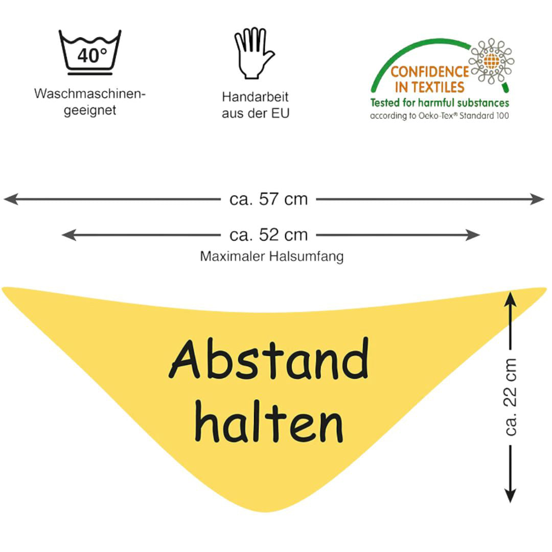 Hunde-Halstuch - Bitte Abstand