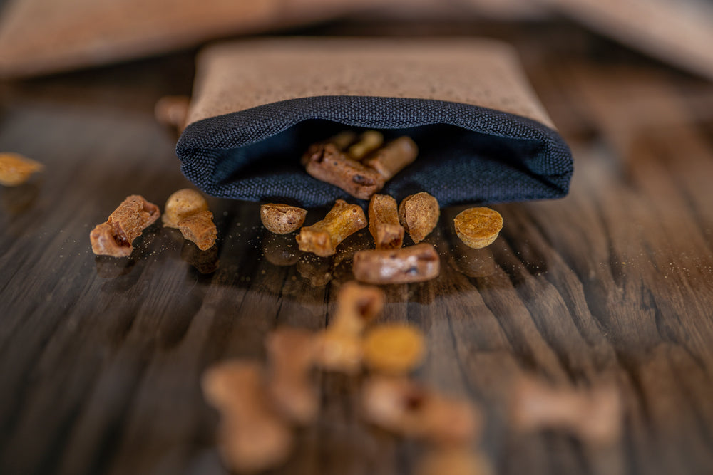 Leckerli Einstecktasche aus Korkleder (vegan) natur