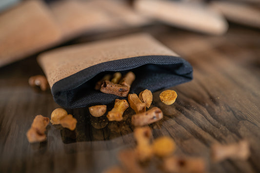 Leckerli Einstecktasche aus Korkleder (vegan) natur